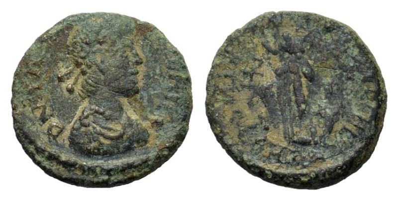 Arcadius. AD 383-408. Æ (13 mm, 1,2 g). Cyzicus, AD 388-395. RIC 26c. About very...