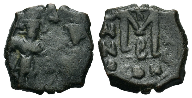 Heraclius with Heraclius Constantine. AD 610-641. Æ 40 Nummi (21,2 mm, 6 g), Con...