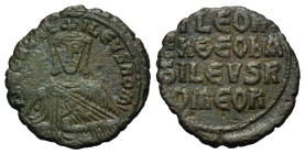 Leo VI the Wise. AD 886-912. Æ Follis (26 mm, 8 g), Constantinople. Sear 1729. Very fine.