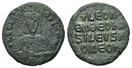 Leo VI the Wise. AD 886-912. Æ Follis (24,5 mm, 4,6 g), Constantinople. Sear 1729. Very fine.