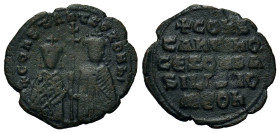 Constantine VII Porphyrogenitus, with Zoe. AD 913-959. Æ Follis (27,5 mm, 4,7 g), Constantinople. Sear 1758. Very fine.