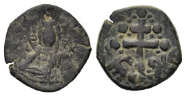 Michael VII Doukas 1071-1078 AD. / Nicephorus Basilacius (Usurper, 1078). Follis (23,5mm, 6,00gr.). Thessalonica mint. IC - XC. Facing bust of Christ ...