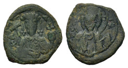 Alexius I Comnenus, 1081-1118. Tetarteron (17,5mm, 2,50gr.). Thessalonica mint, 1092-1118. IC - XC Nimbate bust of Christ facing, raising right hand i...