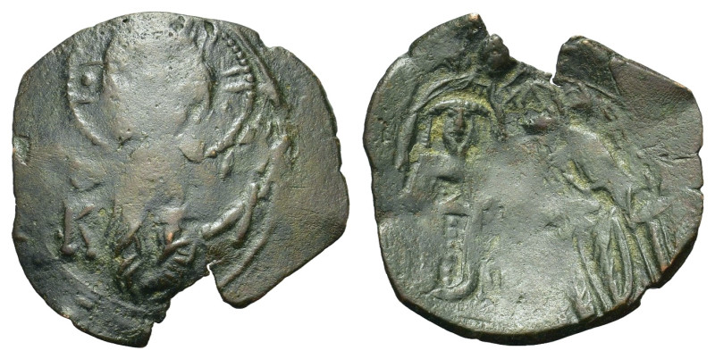 Alexius III Angelus-Comnenus. AD 1195-1203. Æ Trachy (24 mm, 1,6 g), Constantino...