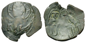 Alexius III Angelus-Comnenus. AD 1195-1203. Æ Trachy (24 mm, 1,6 g), Constantinople. C.f. Sear 2011-13. Good fine.