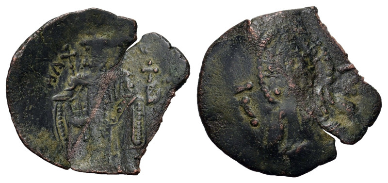 Latin Rulers of Constantinople. AD 1204-1261. Æ Trachy (22,3 mm, 2 g). Sear 2024...