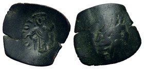 Baldwin of Courtenay. AD 1240-1261. Æ Trachy (20,5 mm, 1,5 g), Constantinople. Sear 2022. Good fine.