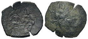 Michael VIII Palaeologus. AD 1261-1282. Æ Trachy (27,5 mm, 4 g), Constantinople. Sear 2260. Good fine.