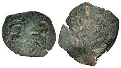 Michael VIII Palaeologus. AD 1261-1282. Æ Trachy (23,5 mm, 1,3 g), Constantinople. Sear 2259. Good fine.