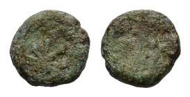Vandals. Circa 5th- 6th century. Æ (8,2 mm, 0,4 g) Diademed and draped bust r. R/ Star. BMC Vandals 165-72.
