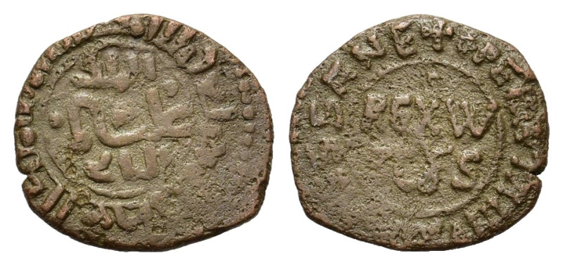 Italy, Sicily, Messina. Guglielmo II. AD 1166-1189. Æ Half Follaro (14 mm, 1,2 g...