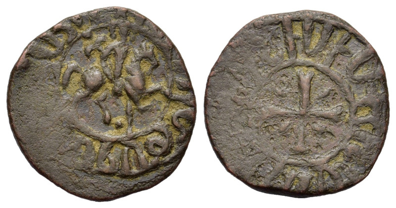 Armenia, Hetoum I Æ Kardez. AD 1226-1270 (24,5 mm, 6,4 g) King on horseback ridi...