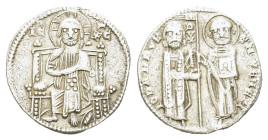 Giovanni Dandolo AD 1280-1289. AR  Venice Grosso (20mm 2,00 gr.) • IO • DANDVL' • DVX • S • M • VENETI •, Doge and S. Marco standing facing, holding b...
