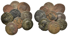 Lot of 9 Roman Imperial Æ coins, to be catalog. Lot as sold as is, no return.