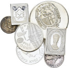 Spain, Large lot of AR medals, including a fine silver ingots. Total weight: 100 g.