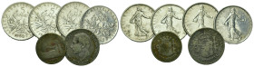 World, Large lot of 10 AR coins from Spain and France to be cataloged. Total weight 62 g