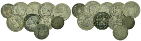 World, Large lot of 10 AR coins from Spain and France to be cataloged. Total weight 74 g