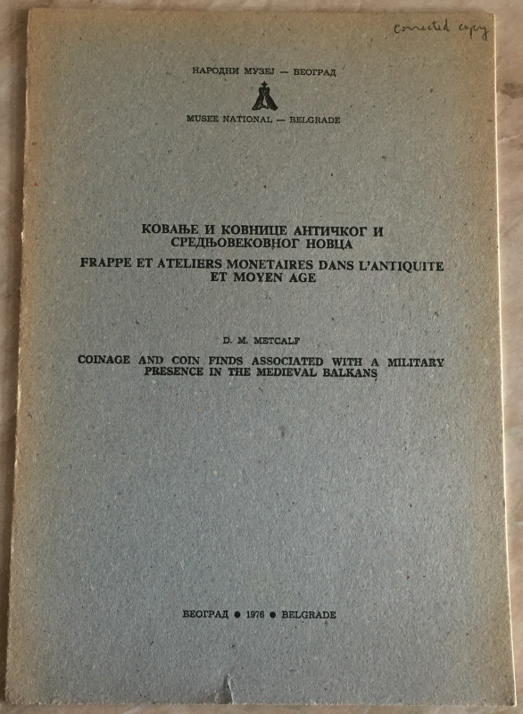 Metcalf D.M. Coinage and Coin find associated with a Military Presence in the Me...