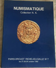 Bourgey E. Collection N. K. monnaies byzantines, barbares, orient latin, armeniennes. Paris 27/29 October 1992. Brossura ed. pp. 96, lotti. 949, tavv....