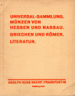 HESS A. NACHF. Frankfurt am Main, 28 – Oktober, 1930. Sammlung (Braun bad Homberg) griechen und Romer munzen, Sammlung munze von Hessen und Nassau. Pp...
