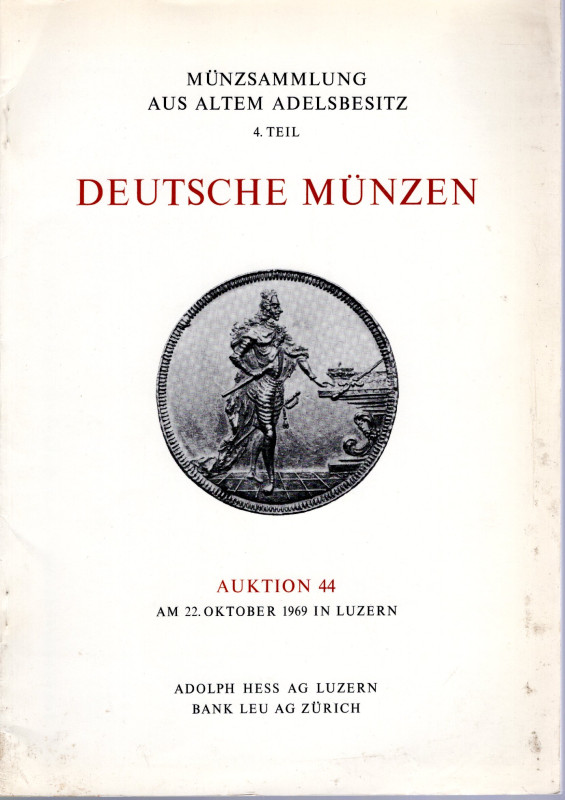 HESS A. – LEU BANK. – Auktion 44. Luzern, 22 - Oktober, 1969. Coll. Douglas – La...