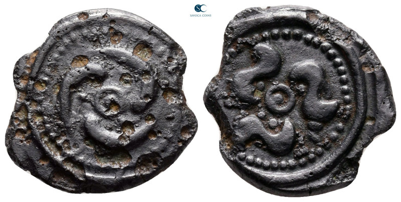 Central Gaul. Suessiones 100-50 BC. 
Potin Æ

19 mm, 1,86 g



very fine