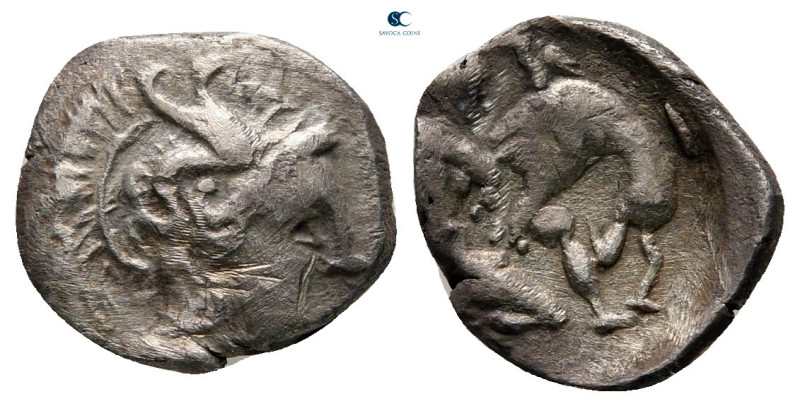 Lucania. Herakleia circa 420-390 BC. 
Diobol AR

12 mm, 0,84 g



nearly ...