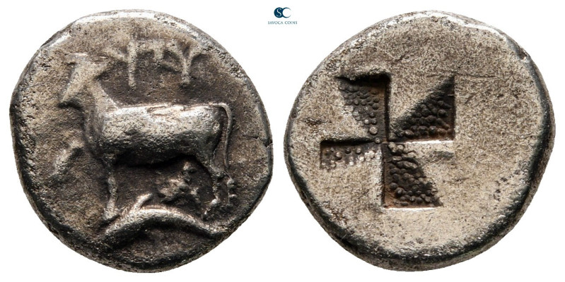Thrace. Byzantion circa 340-320 BC. 
Hemidrachm AR

13 mm, 2,39 g



very...