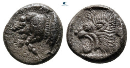 Mysia. Kyzikos circa 525-478 BC. Diobol AR