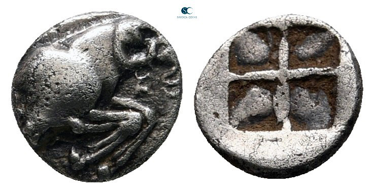 Troas. Kebren circa 480-440 BC. 
Hemiobol AR

8 mm, 0,44 g



very fine