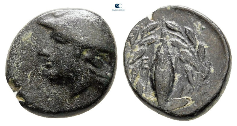 Aiolis. Elaia circa 450-350 BC. 
Bronze Æ

11 mm, 1,41 g



very fine