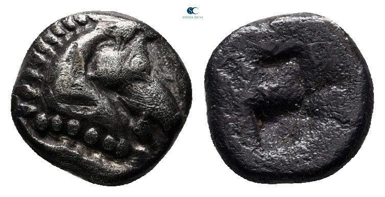 Aiolis. Kyme circa 480-450 BC. 
Obol AR

8 mm, 0,59 g



very fine