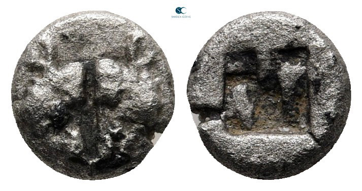 Lesbos. Unattributed Koinon mint circa 500-450 BC. 
1/12 Stater BI

7 mm, 0,5...