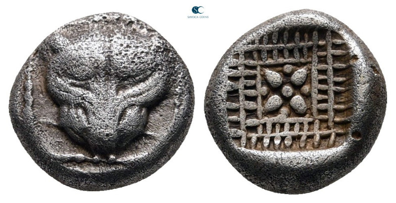 Ionia. Miletos circa 530-500 BC. 
1/8 Stater AR

10 mm, 1,62 g



very fi...