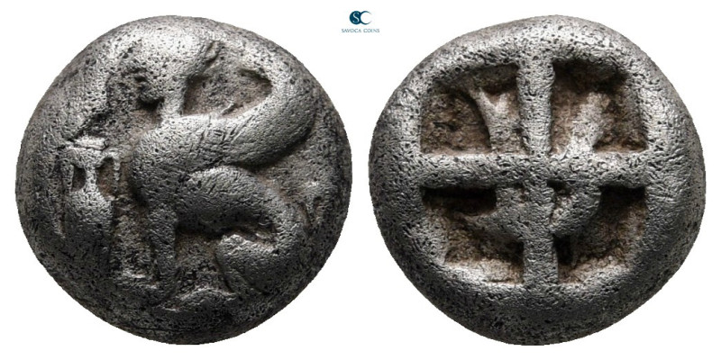 Islands off Ionia. Chios circa 435-380 BC. 
Tetrobol AR

11 mm, 2,57 g


...