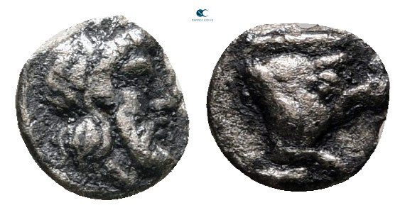 Caria. Euromos circa 400 BC. 
Hemiobol AR

6 mm, 0,15 g



very fine