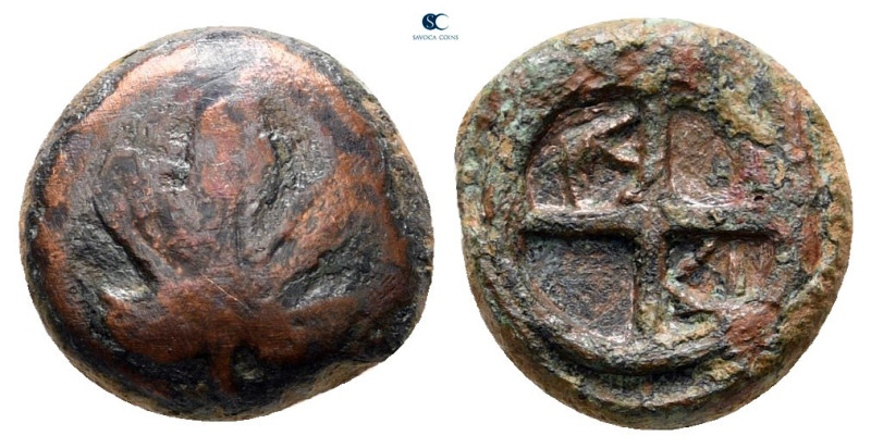 Caria. Kamiros circa 400-300 BC. 
Bronze Æ

10 mm, 1,45 g



nearly very ...