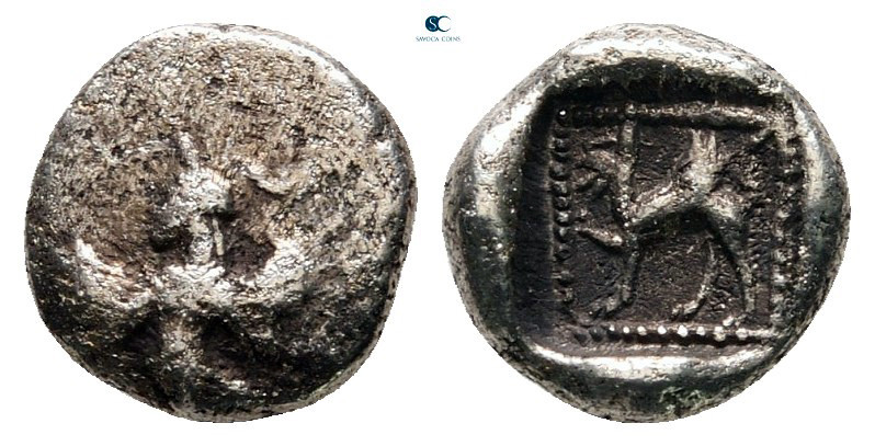 Caria. Kaunos circa 490-470 BC. 
Obol AR

8 mm, 0,64 g



very fine