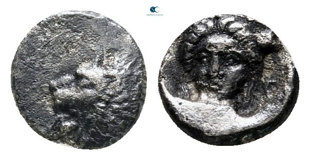 Satraps of Caria. Hekatomnos 392-377 BC. 
Tetartemorion AR

6 mm, 0,26 g

...