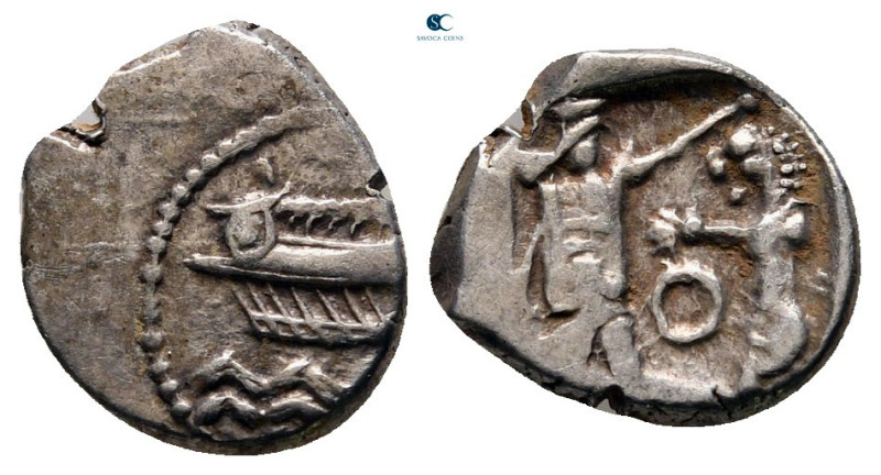 Phoenicia. Sidon. Time of Baalshallim II 401-366 BC. 
1/16 Shekel AR

10 mm, ...