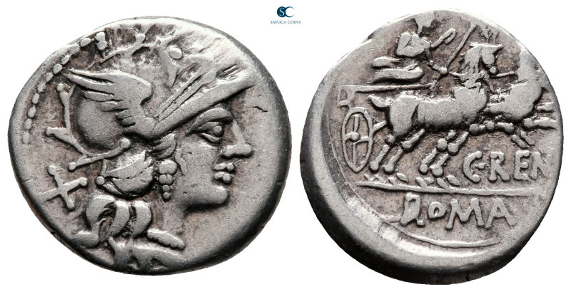 C. Renius 138 BC. Rome
Denarius AR

19 mm, 3,75 g



very fine