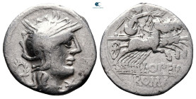 L. Opimius 131 BC. Rome. Denarius AR