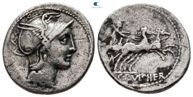 C. Claudius Pulcher 110-109 BC. Rome. Denarius AR
