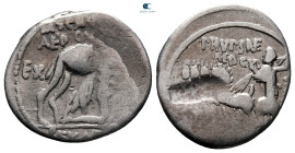 M. Aemilius Scaurus and P. Plautius Hypsaeus circa 58 BC. Rome. Denarius AR