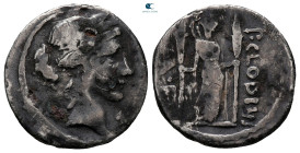 P. Clodius M.f. Turrinus 42 BC. Rome. Fourreè Denarius