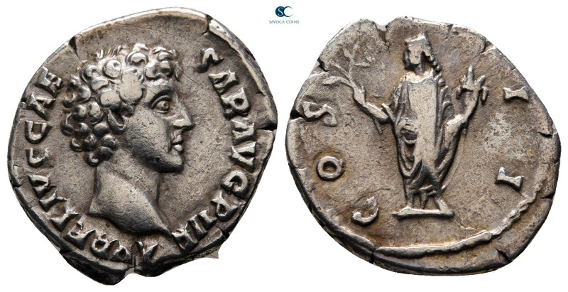 Marcus Aurelius, as Caesar AD 139-161. Rome
Denarius AR

19 mm, 2,83 g


...