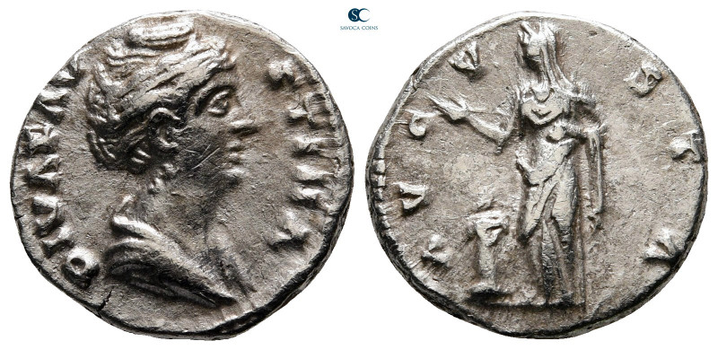 Diva Faustina I AD 140-141. Rome
Denarius AR

17 mm, 3,40 g



very fine