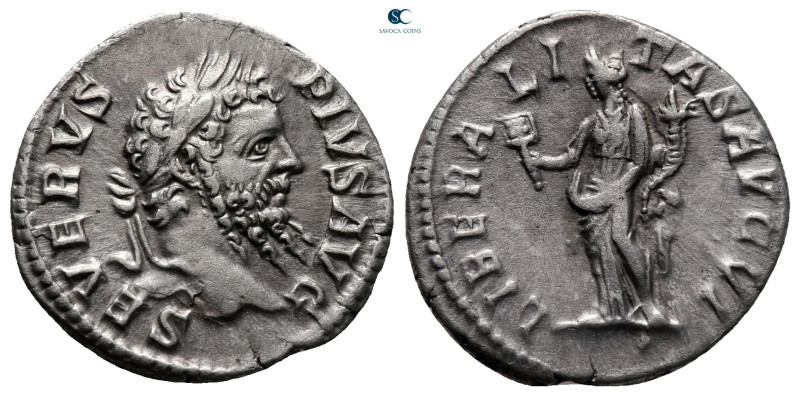 Septimius Severus AD 193-211. Rome
Denarius AR

19 mm, 2,49 g



very fin...