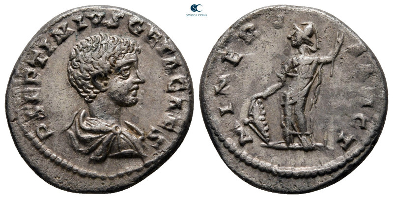 Geta, as Caesar AD 197-209. Laodicea ad Mare
Denarius AR

19 mm, 2,48 g


...