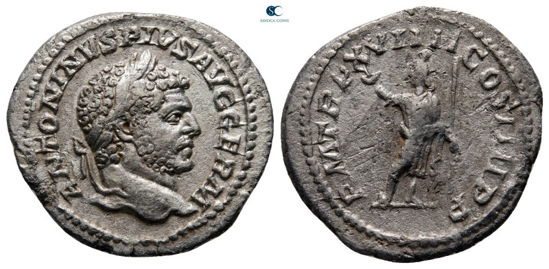 Caracalla AD 198-217. Rome
Denarius AR

20 mm, 2,22 g



very fine